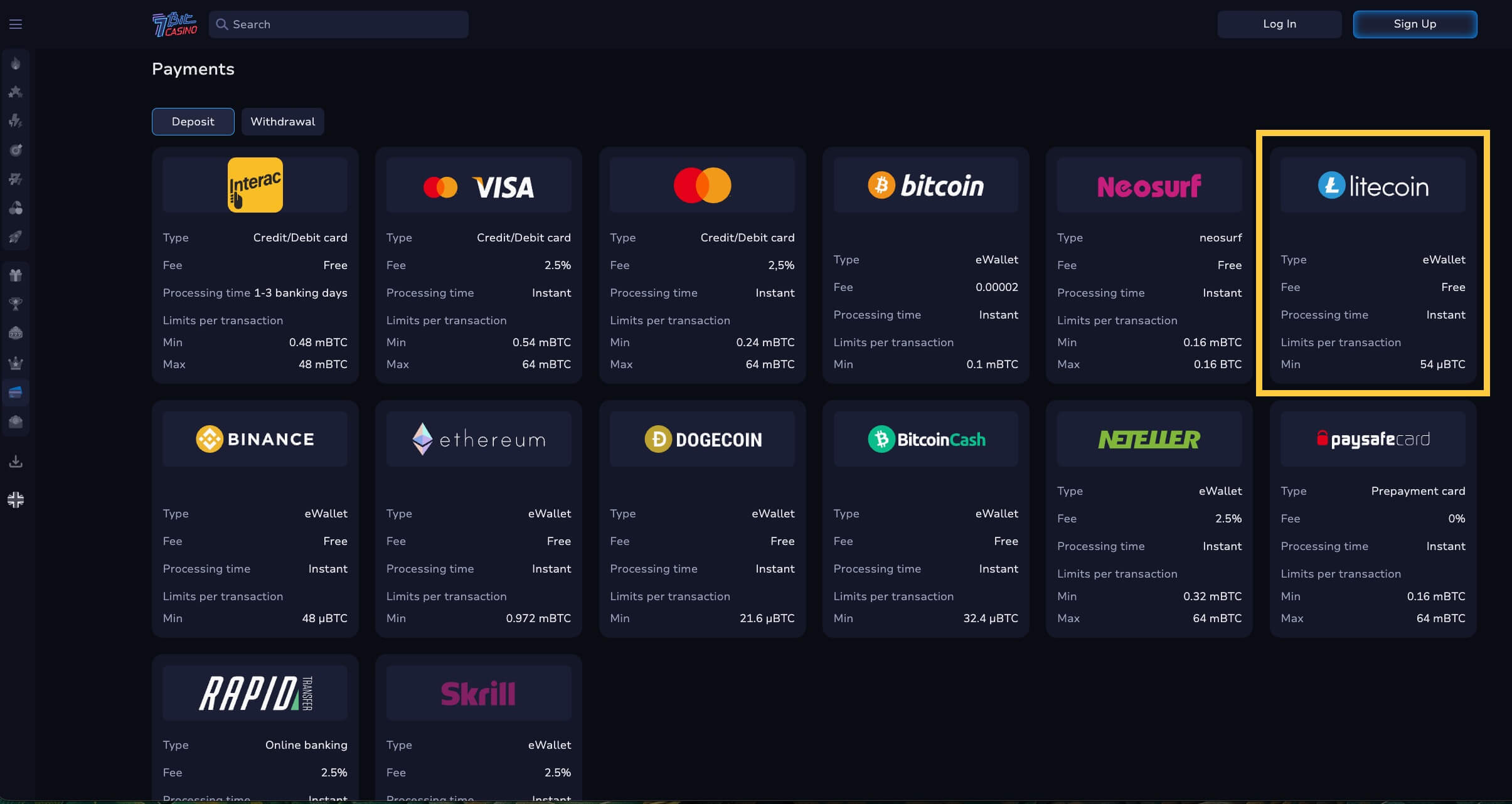 7biot casino litecoin
