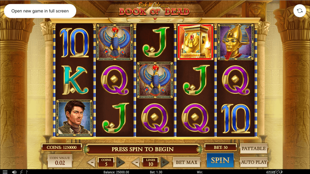 Book of dead gameplay