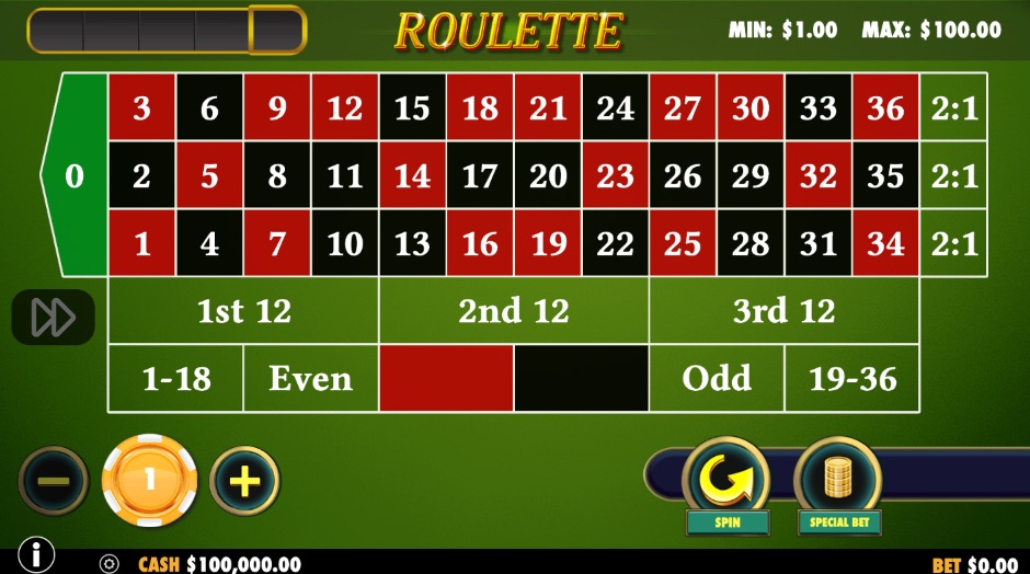 European Roulette Gameplay