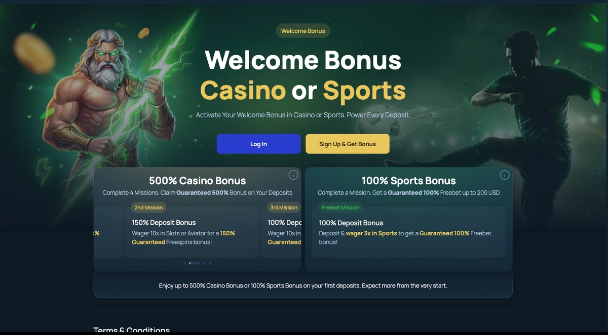 FortuneJack Casino welcome bonus promo page